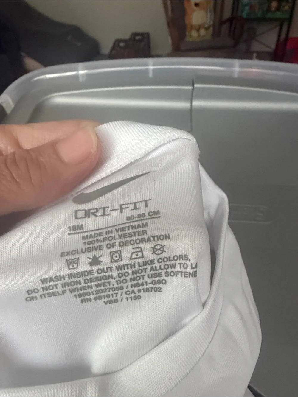 Nike White Athletic Tank with Black Swoosh Logo